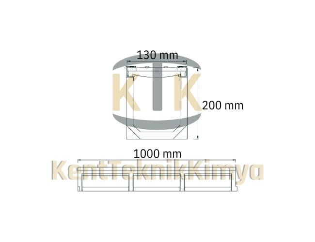 Kompozit Drenaj Kanalı 130x1000x200 mm görsel 4