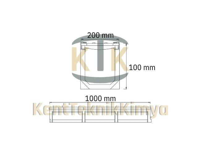 Kompozit Drenaj Kanalı 200x1000x100 mm görsel 4